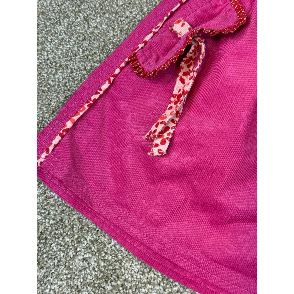 NEW Oilily Kids Travisi Pink Corduroy Floral Mixed Print Skirt 128 8Y 8‎